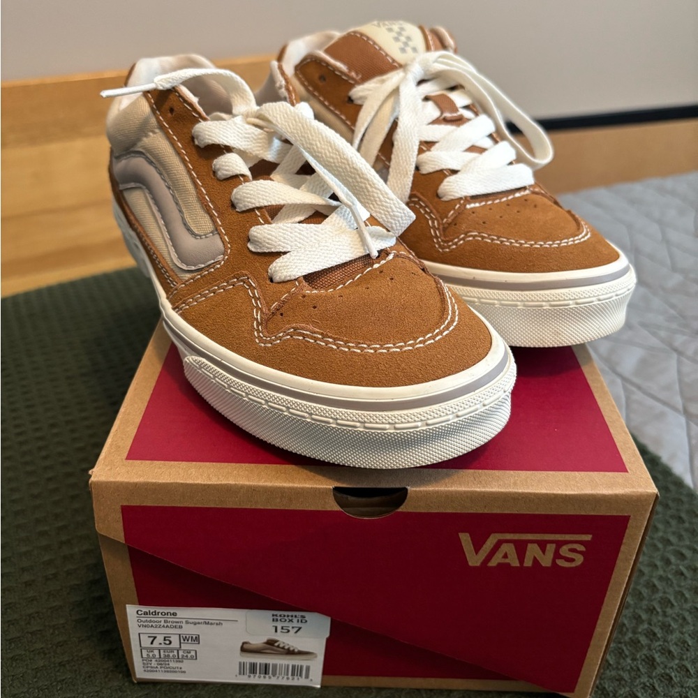Vans White and Tan sneaker